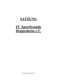 Vereinssatzung - FC Sportfreunde Heppenheim