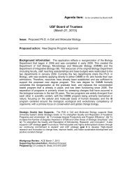 Proposed PhD in Cell and Molecular Biology - University of South ...