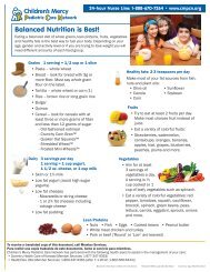 Balanced Nutrition is Best! - Pediatric Care Network