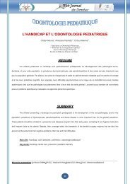 HANDICAPE PEDO final.pdf - Faculté de Médecine Dentaire