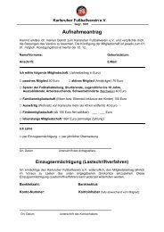 Aufnahmeantrag (hier als pdf-Datei...) - Karlsruher FV eV