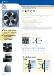 Impiego Caratteristiche Dimensioni (mm) Installazioni - Elicent