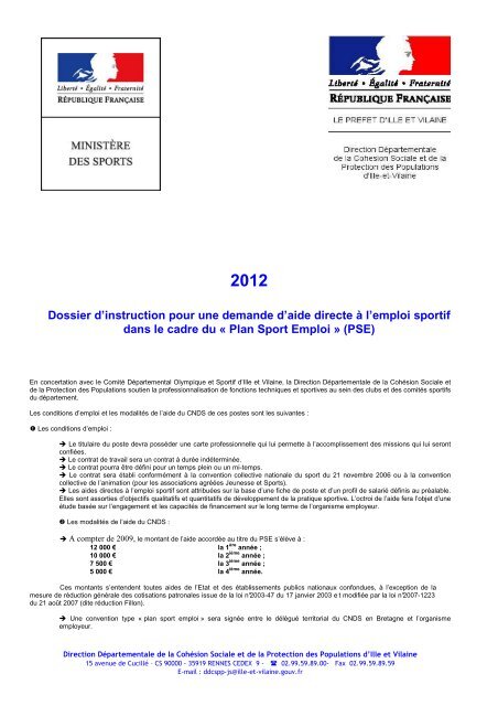 formulaire PSE 2012.pdf - Le sport en Ille-et-Vilaine