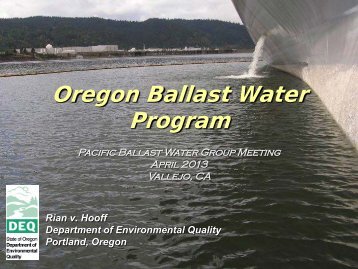 Oregon Ballast Water Program (R. Hooff, ORDEQ)