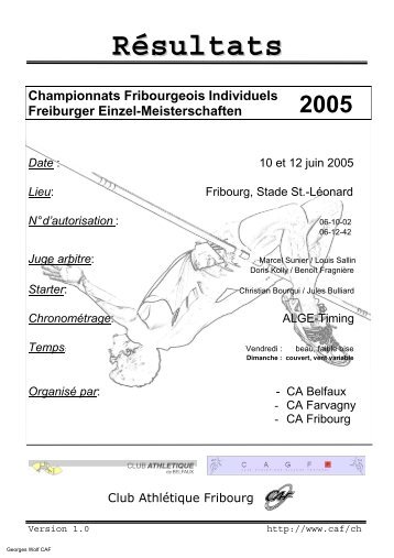 Fribourg - Sporting AthlÃ©tisme Bulle