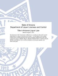 Title 4 Law Book - Arizona Department of Liquor Licenses and Control