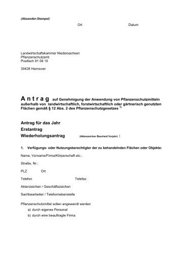 download Antrag gem. Â§ 12 Abs. 2 Pflanzenschutzgesetz - esteburg