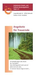 Angebote für Trauernde -  Ambulanter Hospiz- und Palliativ ...