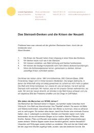 Das Steinzeitdenken und die Krisen der Neuzeit - Lernende ...