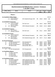 ErgebnislisteBezirksmeisterschaft Mitelfranken 11 02 2007 in Roth