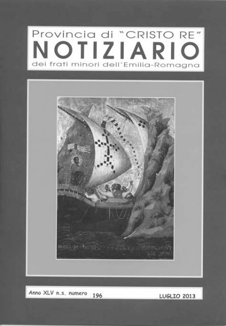 Notiziario - Provincia di Cristo Re dei Frati Minori dell'Emilia Romagna