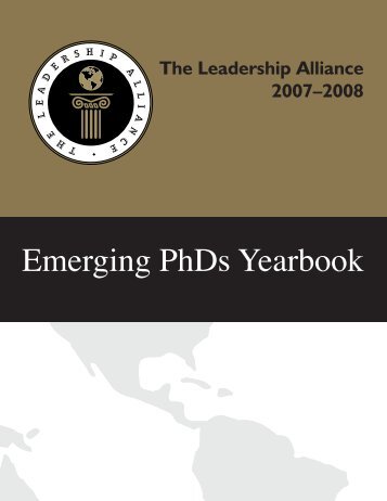 Emerging PhDs Yearbook - The Leadership Alliance