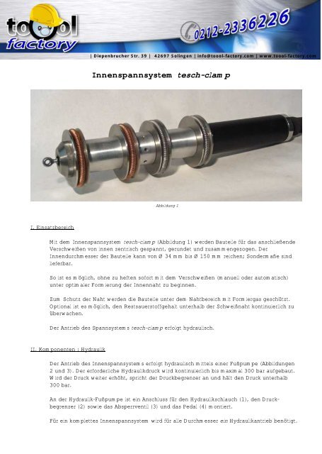 Innenspannsystem tesch-clamp - by Knautz GmbH & Co. KG