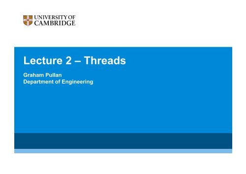 Lecture 2 â Threads - many-core.group