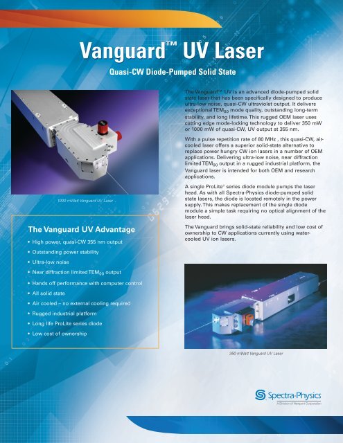 Quasi-CW Diode-Pumped Solid State - Newport Corporation