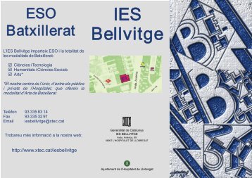 tríptic informatiu - Institut Bellvitge