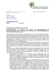 Pressemitteilung vom 10.07.2013 - RPV Oberes Elbtal/Osterzgebirge