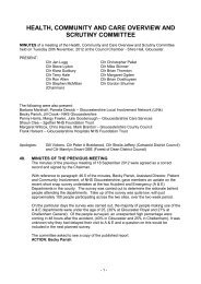 Minutes of the previous meeting PDF 109 KB - Gloucestershire ...