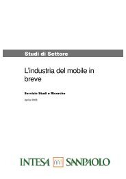 Studi di settore_l'industria del mobile_short - Intesa Sanpaolo