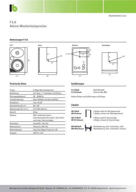 LB Datenblatt F 6 A.pdf - Lautsprecher