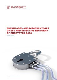ADVANTAGES AND DISADVANTAGES OF EFS AND ... - Elcomsoft