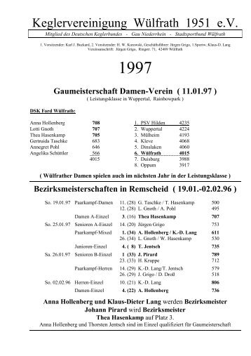 Keglervereinigung Wülfrath 1951 e.V. - keglerwuelfrath.de