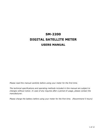 Manual English - Trimax Digital Satellite Meters