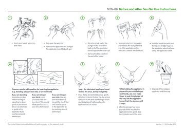 MTN-017 Before and After Sex Gel Use Instructions