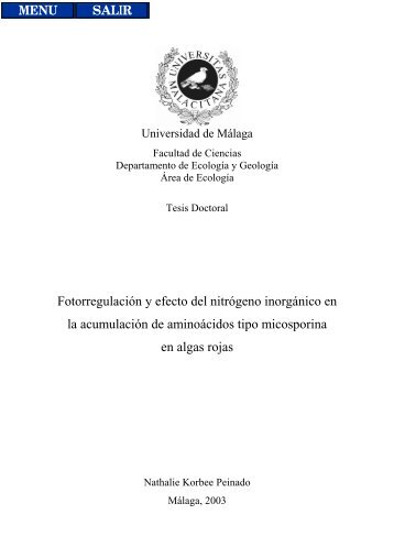 Fotorregulación y efecto del nitrógeno inorgánico en la acumulación ...