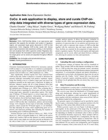 A web application to display, store and curate ChIP-on - EMBL