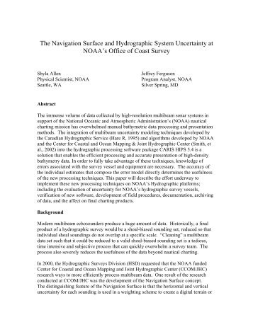 The Navigation Surface and Hydrographic System Uncertainty at ...