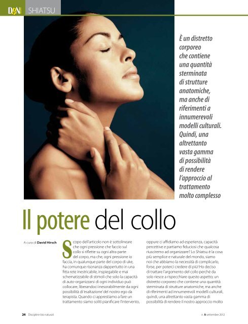 Il collo di David Hirsch - Shiatsu in rete