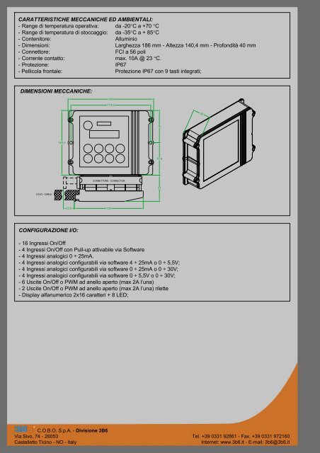 uav : modulo master can bus con ingressi, uscite, display e ... - 3b6.it