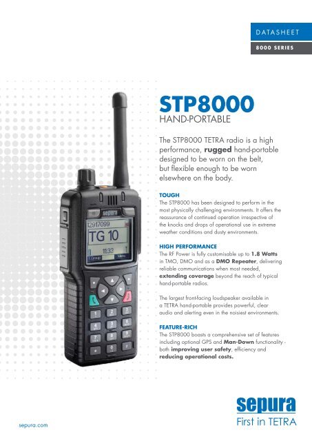 The SEPURA STP8000 - IT Radio Service
