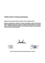 ThÃ©Ã¢tre Action et Champ psychiatrique - Art et SantÃ©