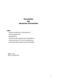 Kennzahlen des deutschen Eiermarktes - BMELV-Statistik