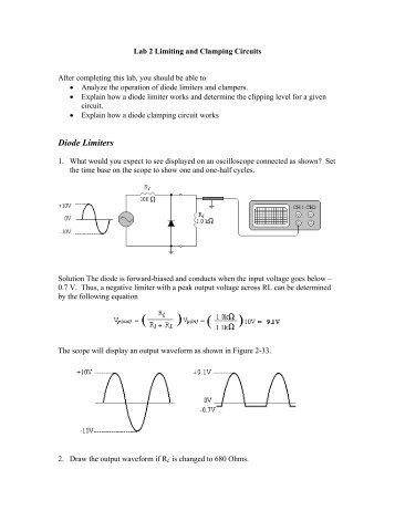 Lab 2 Clipping and Clamping Circuits-Solution