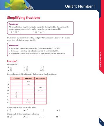 Unit 1: Number 1 - Pearson Schools