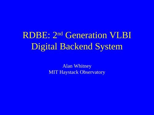 The Haystack 2nd generation digitalâbackend system - CIRA