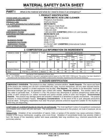 Material Safety Data Sheet (PDF 612k) 05-06 - Micro Matic USA