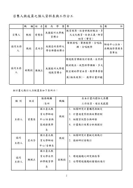 99 年度國立臺北教育大學發展學校重點特色計畫案成果報告書