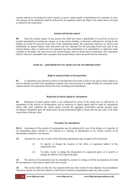 Nevis Business Corporation Ordinance 1984 - Intax Info