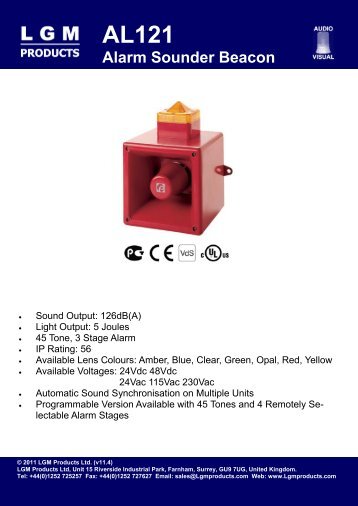 AL121 Sounder Beacon - LGM Products Ltd