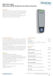 GAT SLA 300 SlimLine RFID Antenna for Entry ... - gantner.com.au