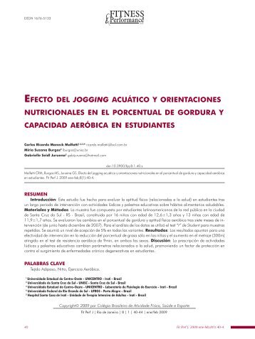 efecto del jogging acuÃ¡tico y orientaciones nutricionales en el ...