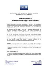 Family Business e gestione del passaggio generazionale