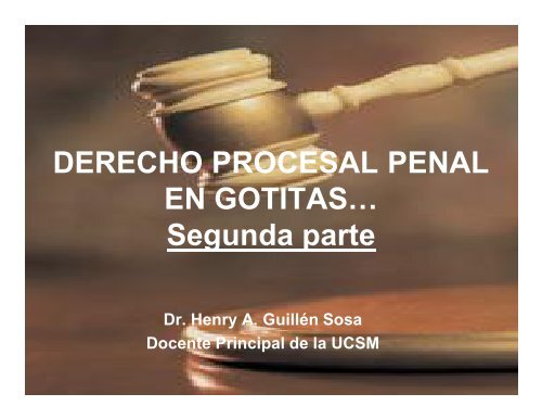 Derecho Procesal Penal en Gotitas