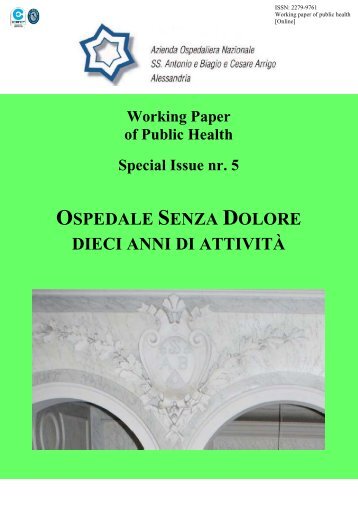 WP Special Issue 05/2013 - Ospedale senza dolore - Azienda ...