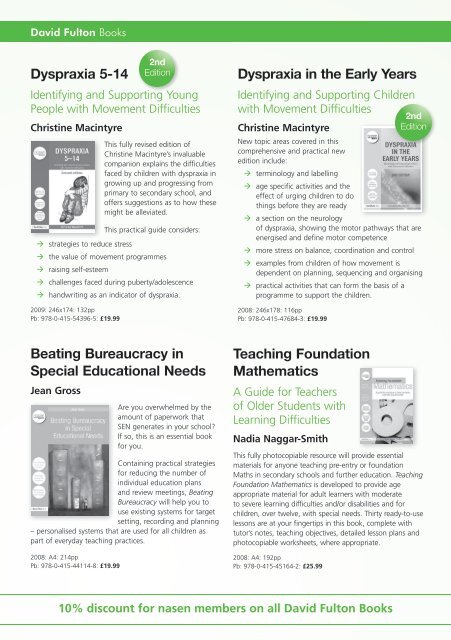 Books for Special Educational Needs Professionals - Nasen