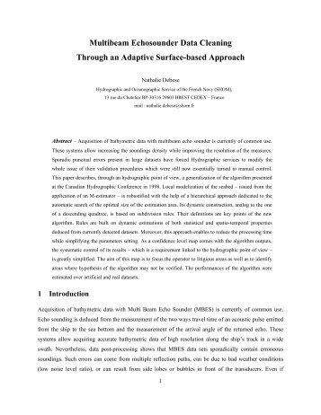 Multibeam Echosounder Data Cleaning Through an Adaptive ...